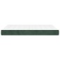 vidaXL Materasso a Molle Verde Scuro 140x200x20 cm in Velluto