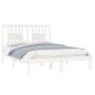 vidaXL Giroletto Bianco in Legno Massello 135x190 cm Double vidaXL Giroletto Bianco in Legno Massello 135x190 cm Double