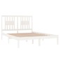 vidaXL Giroletto Bianco in Legno Massello 135x190 cm Double vidaXL Giroletto Bianco in Legno Massello 135x190 cm Double