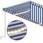 vidaXL Tenda Automatica LED Sensore Vento 3,5x2,5m Arancione Marrone vidaXL Tenda Automatica LED Sensore Vento 3,5x2,5m Arancione Marrone