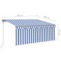 vidaXL Tenda Automatica LED Sensore Vento 3,5x2,5m Arancione Marrone vidaXL Tenda Automatica LED Sensore Vento 3,5x2,5m Arancione Marrone