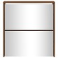 Scarpiera con Specchio a 2 Livelli Rovere marrone 63x17x67 cm Scarpiera con Specchio a 2 Livelli Rovere marrone 63x17x67 cm