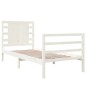 vidaXL Giroletto senza Materasso Bianco 75x190 Legno Massello di Pino vidaXL Giroletto senza Materasso Bianco 75x190 Legno Massello di Pino