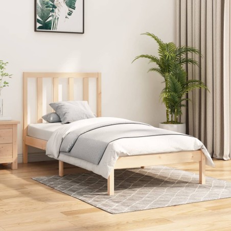 vidaXL Giroletto in Legno Massello di Pino 90x190 cm Single
