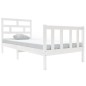 vidaXL Giroletto Bianco in Legno Massello di Pino 90x190 cm Single vidaXL Giroletto Bianco in Legno Massello di Pino 90x190 cm Single