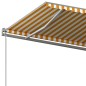 vidaXL Tenda da Sole Retrattile Automatica Pali 5x3 m Gialla Bianca vidaXL Tenda da Sole Retrattile Automatica Pali 5x3 m Gialla Bianca