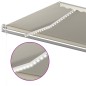 vidaXL Tenda da Sole Retrattile Manuale con LED 5x3 m Crema vidaXL Tenda da Sole Retrattile Manuale con LED 5x3 m Crema