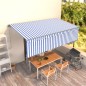 vidaXL Tenda Sole Retrattile Automatica Parasole 5x3 m Blu Bianco vidaXL Tenda Sole Retrattile Automatica Parasole 5x3 m Blu Bianco