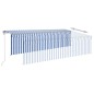 vidaXL Tenda Sole Retrattile Automatica Parasole 5x3 m Blu Bianco vidaXL Tenda Sole Retrattile Automatica Parasole 5x3 m Blu Bianco
