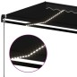 vidaXL Tenda da Sole Retrattile Manuale con LED 600x350 cm Antracite vidaXL Tenda da Sole Retrattile Manuale con LED 600x350 cm Antracite