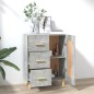Credenza Grigio Cemento 69,5x34x90 cm in Legno Multistrato Credenza Grigio Cemento 69,5x34x90 cm in Legno Multistrato