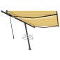 vidaXL Tenda da Sole Retrattile Manuale LED 500x300 cm Gialla Bianca vidaXL Tenda da Sole Retrattile Manuale LED 500x300 cm Gialla Bianca