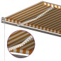 vidaXL Tenda da Sole Retrattile Manuale LED 500x300 cm Gialla Bianca vidaXL Tenda da Sole Retrattile Manuale LED 500x300 cm Gialla Bianca