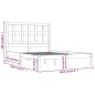 vidaXL Giroletto senza Materasso 135x190 cm in Legno Massello di Pino
