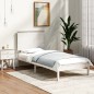 vidaXL Giroletto Bianco in Legno Massello 90x190 cm Single vidaXL Giroletto Bianco in Legno Massello 90x190 cm Single