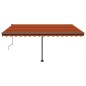 vidaXL Tenda da Sole Autoportante Automatica 400x350cm Arancio Marrone vidaXL Tenda da Sole Autoportante Automatica 400x350cm Arancio Marrone