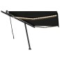 vidaXL Tenda da Sole Retrattile Manuale con LED 500x350 cm Antracite vidaXL Tenda da Sole Retrattile Manuale con LED 500x350 cm Antracite