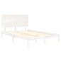 vidaXL Giroletto Bianco in Legno Massello 120x190 cm Small Double vidaXL Giroletto Bianco in Legno Massello 120x190 cm Small Double