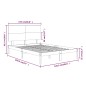 vidaXL Giroletto Bianco in Legno Massello 120x190 cm Small Double vidaXL Giroletto Bianco in Legno Massello 120x190 cm Small Double