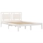 vidaXL Giroletto Bianco in Legno Massello 120x190 cm Small Double