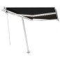 vidaXL Tenda Automatica con Sensore Vento e LED 300x250 cm Antracite vidaXL Tenda Automatica con Sensore Vento e LED 300x250 cm Antracite