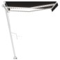 vidaXL Tenda Automatica con Sensore Vento e LED 300x250 cm Antracite vidaXL Tenda Automatica con Sensore Vento e LED 300x250 cm Antracite