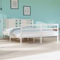 vidaXL Giroletto senza Materasso Bianco 135x190 cm Legno Massello Pino