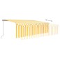 vidaXL Tenda Sole Retrattile Manuale Parasole LED 5x3m Gialla Bianca vidaXL Tenda Sole Retrattile Manuale Parasole LED 5x3m Gialla Bianca