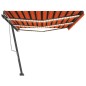 vidaXL Tenda da Sole Retrattile Manuale LED 600x350 cm Arancio Marrone vidaXL Tenda da Sole Retrattile Manuale LED 600x350 cm Arancio Marrone