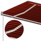 vidaXL Tenda da Sole Retrattile Manuale LED 600x350 cm Arancio Marrone vidaXL Tenda da Sole Retrattile Manuale LED 600x350 cm Arancio Marrone