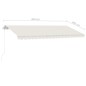 vidaXL Tenda da Sole Retrattile Manuale con LED 400x300 cm Crema vidaXL Tenda da Sole Retrattile Manuale con LED 400x300 cm Crema