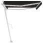 vidaXL Tenda Automatica con Sensore Vento e LED 400x300 cm Antracite vidaXL Tenda Automatica con Sensore Vento e LED 400x300 cm Antracite
