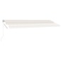 vidaXL Tenda da Sole Retrattile Manuale con LED 500x300 cm Crema vidaXL Tenda da Sole Retrattile Manuale con LED 500x300 cm Crema