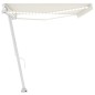 vidaXL Tenda da Sole Retrattile Manuale con LED 500x300 cm Crema vidaXL Tenda da Sole Retrattile Manuale con LED 500x300 cm Crema