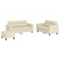 vidaXL Set di Divani 3 pz con Cuscini crema in Similpelle vidaXL Set di Divani 3 pz con Cuscini crema in Similpelle