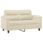 vidaXL Set di Divani 3 pz con Cuscini crema in Similpelle vidaXL Set di Divani 3 pz con Cuscini crema in Similpelle