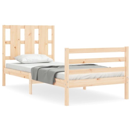 vidaXL Giroletto con Testiera Small Single in Legno Massello