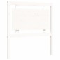 vidaXL Giroletto con Testiera Bianco Small Single Legno Massello vidaXL Giroletto con Testiera Bianco Small Single Legno Massello