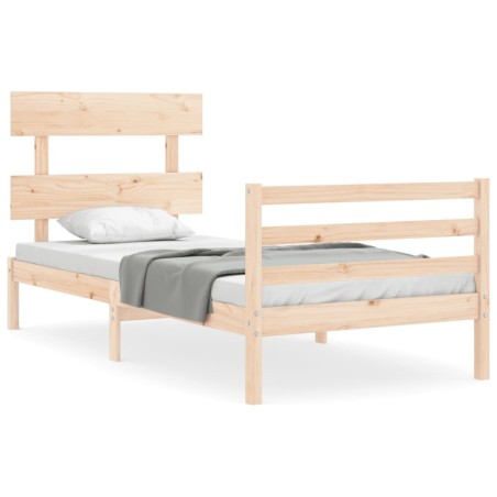 vidaXL Giroletto con Testiera Small Single in Legno Massello