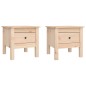 Tavolini 2 pz 40x40x39 cm Legno Massello di Pino Tavolini 2 pz 40x40x39 cm Legno Massello di Pino