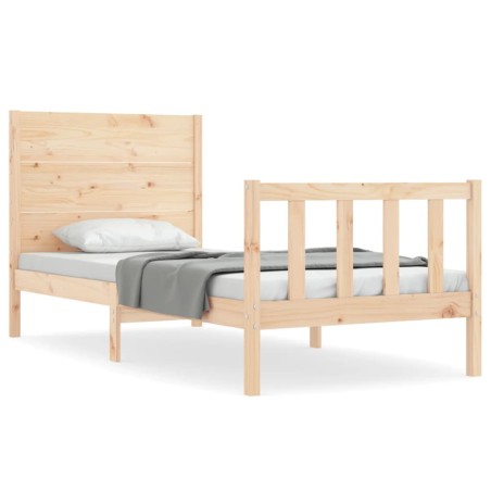 vidaXL Giroletto con Testiera Small Single in Legno Massello