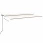 vidaXL Tenda da Sole Retrattile Manuale 500x300 cm Crema vidaXL Tenda da Sole Retrattile Manuale 500x300 cm Crema