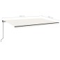 vidaXL Tenda da Sole Retrattile Manuale 500x300 cm Crema vidaXL Tenda da Sole Retrattile Manuale 500x300 cm Crema