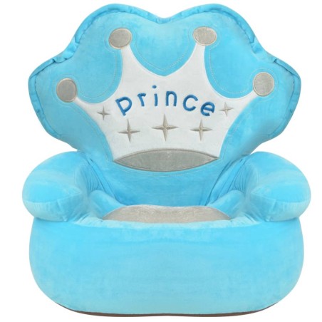 vidaXL Poltrona in Peluche per Bambini Principe Blu 
