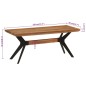 vidaXL Panca da Pranzo 110x40x46 cm Legno Massello di Acacia e Acciaio vidaXL Panca da Pranzo 110x40x46 cm Legno Massello di Acacia e Acciaio