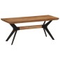 vidaXL Panca da Pranzo 110x40x46 cm Legno Massello di Acacia e Acciaio vidaXL Panca da Pranzo 110x40x46 cm Legno Massello di Acacia e Acciaio