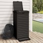 vidaXL Cestino per Rifiuti da Esterno Nero 41x41x86 cm Polipropilene vidaXL Cestino per Rifiuti da Esterno Nero 41x41x86 cm Polipropilene