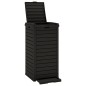 vidaXL Cestino per Rifiuti da Esterno Nero 41x41x86 cm Polipropilene vidaXL Cestino per Rifiuti da Esterno Nero 41x41x86 cm Polipropilene