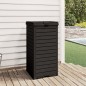 vidaXL Cestino per Rifiuti da Esterno Nero 41x41x86 cm Polipropilene vidaXL Cestino per Rifiuti da Esterno Nero 41x41x86 cm Polipropilene