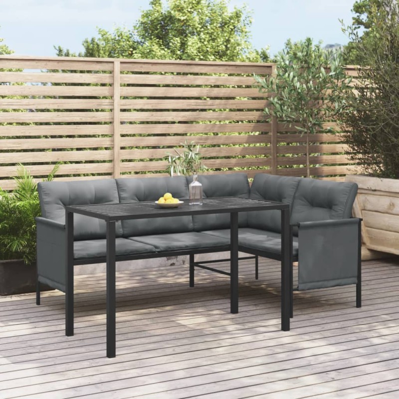 vidaXL Tavolo da Pranzo da Giardino Antracite 110x54x70 cm Acciaio vidaXL Tavolo da Pranzo da Giardino Antracite 110x54x70 cm Acciaio